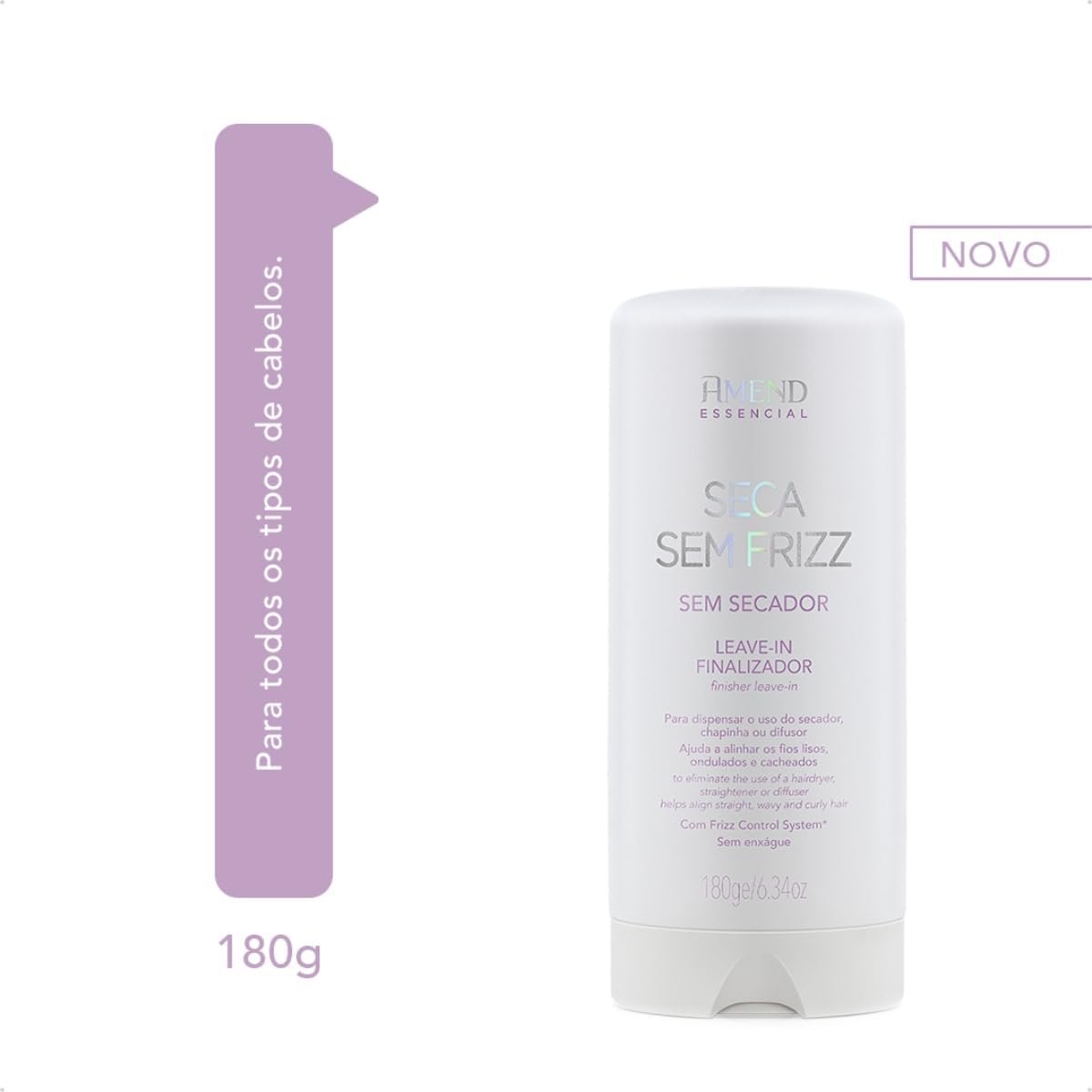 Leave - in Essencial Seca Sem Frizz Amend 180g - Imagem 2