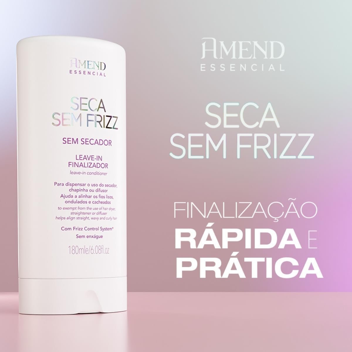 Leave - in Essencial Seca Sem Frizz Amend 180g - Imagem 6