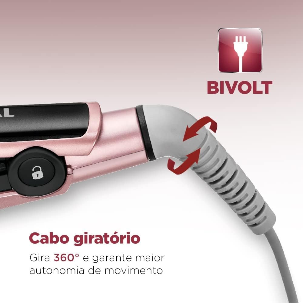 MONDIAL Prancha Alisadora, Golden Rose/Preto, Bivolt - P-20 - Imagem 5