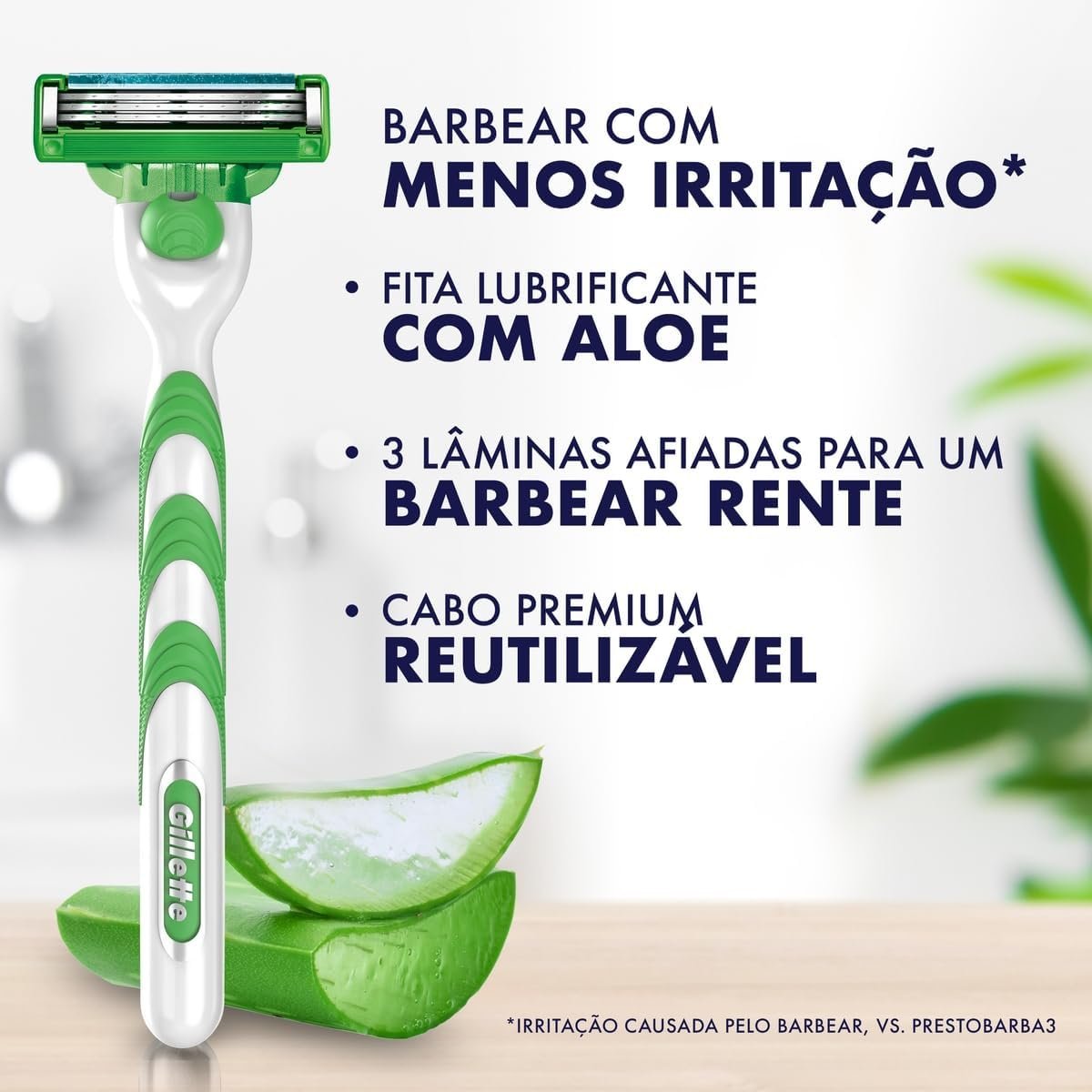 Gillette Mach3 Sensitive Carga Aparelho de Barbear com Aloe 8 Unidades - Imagem 2