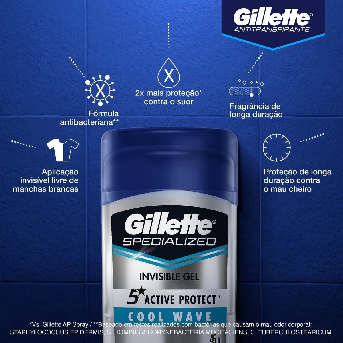 Gillette Desodorante Antitranspirante em Gel Cool Wave 45 g - Imagem 2