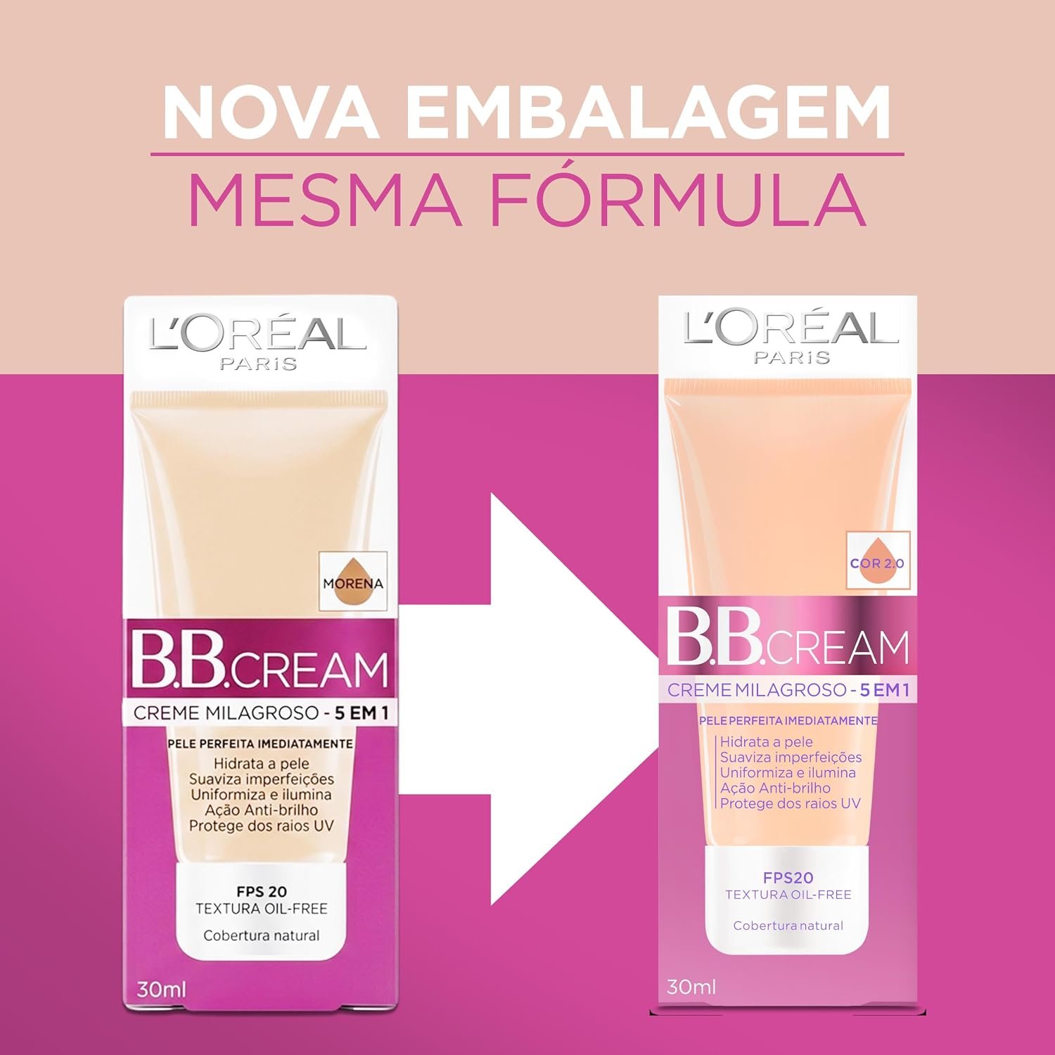 Base BB Cream L'Oréal Paris Dermo Expertise Cor Clara FPS 20, 30ml - Imagem 3