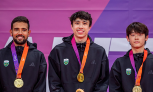 Guilherme Teodoro conquista ouro por equipes no tênis de mesa nos Jogos Sul-Americanos